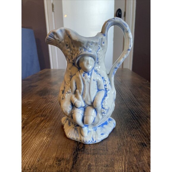 Vintage Signed Pottery Pitcher – Dated Ceramic Jug, Approx. 8″ H Pitcher Decor - Picture 1 of 7